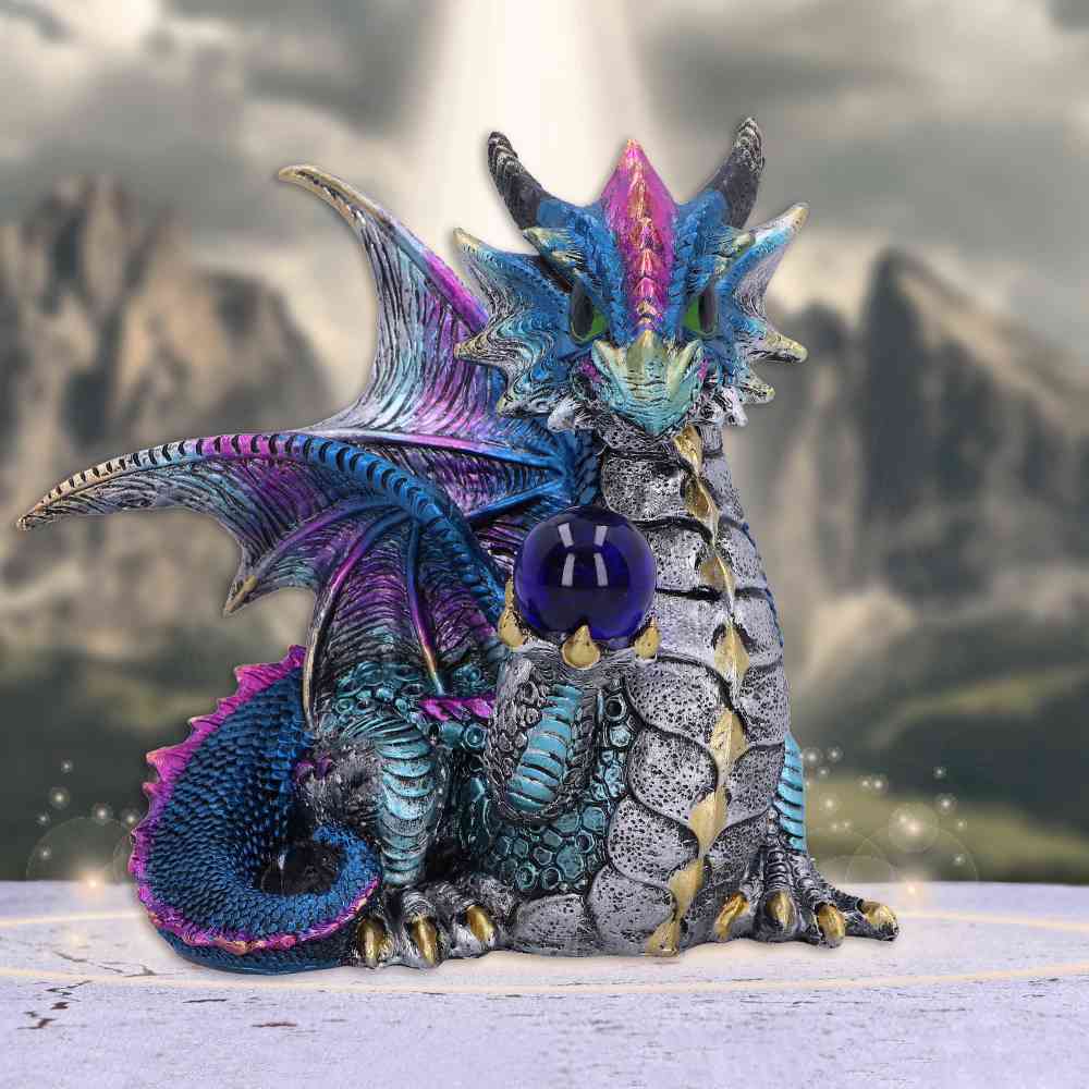 Nemesis Now - Orb Hoard (Blue) 15.5cm Figurine - Dragon - Multicolore